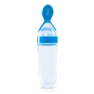 silicone feeder bottle with feeding spoon