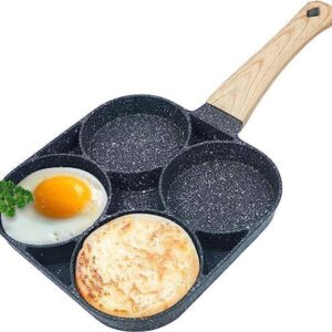 4 hole non stick egg frying pan