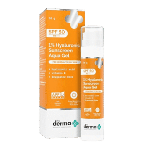 the derma co 1% hyaluronic sunscreen aqua gel spf 50 pa+