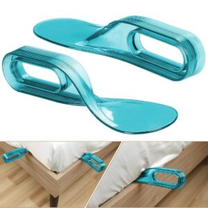 Clear plastic bed corner protectors for furniture, bed frame protection, and safety guarding.